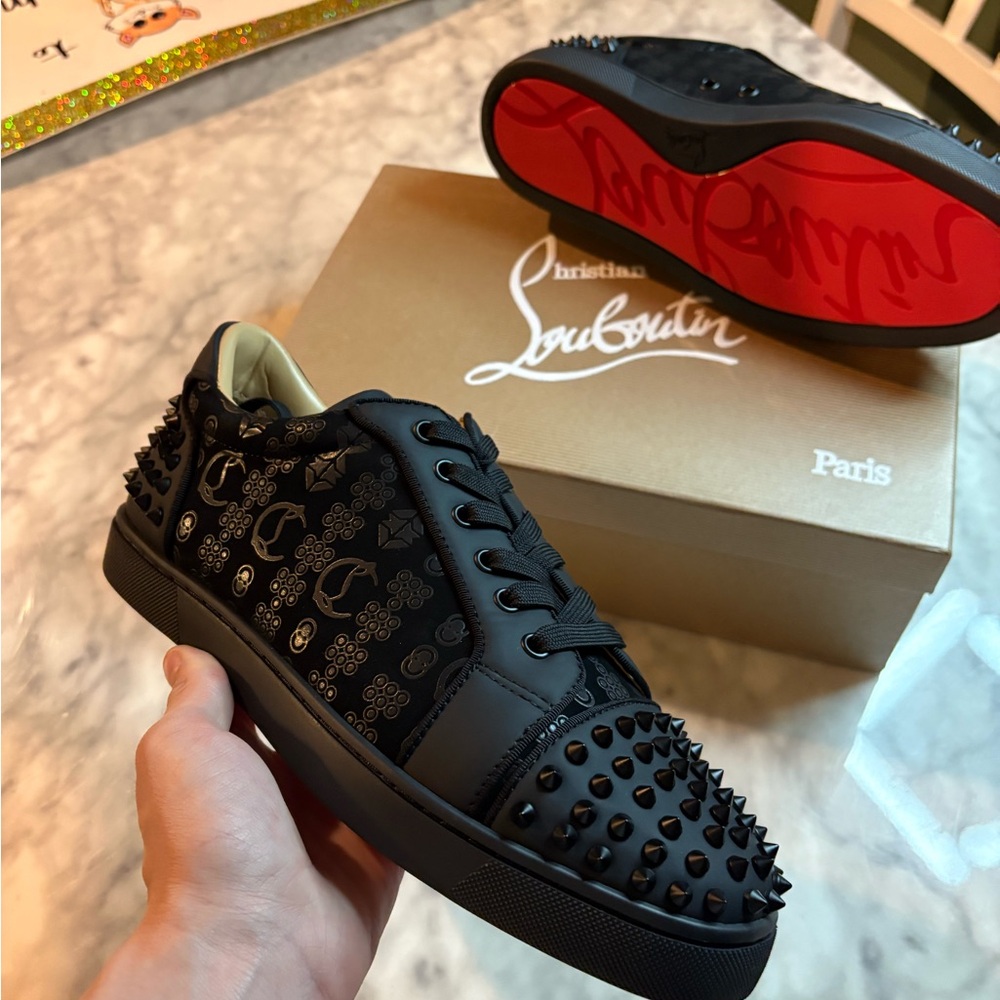 Christian Louboutin Black Spiked Men's Shoes